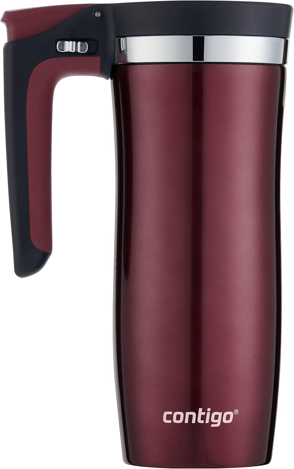 Contigo Handled Vacuum-Insulated Stainless Steel Thermal Travel Mug with Spill-Proof Lid & Luxe Vacuum-Insulated Stainless Steel Thermal Travel Mug, Leak-Proof 16oz Reusable Coffee