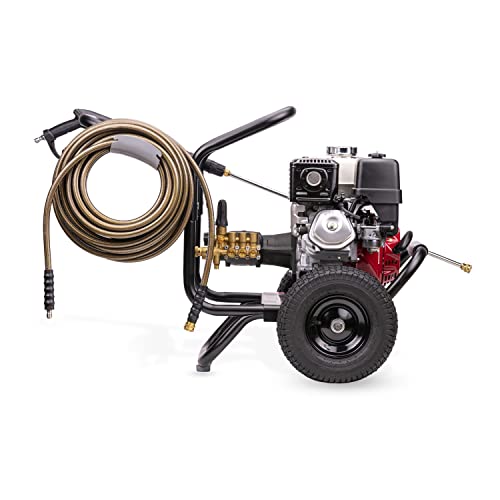 Simpson 61014 3500 PSI at 2.5 GPM Honda GX200 with AAA AX300 Axial Cam Pump Cold Water Professional Gas Pressure Washer PS61002-S