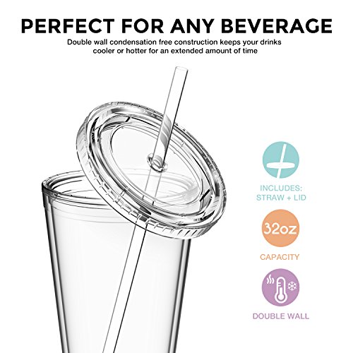 Maars® Insulated Travel Tumblers 32 oz. | Double Wall Acrylic | 3 Pack