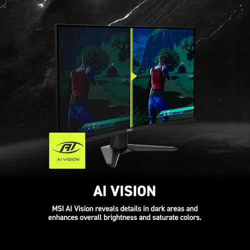 MSI MAG 325CQRXF E2 31.5-inch 2560 x 1440 (WQHD) Computer Monitor, 240Hz, Adaptive-Synch, HDMI, Display Port, VGA Port, VESA Mountable, Tilt, Height Adjustable, Speaker, 0.5ms, Black, Panel Type VA