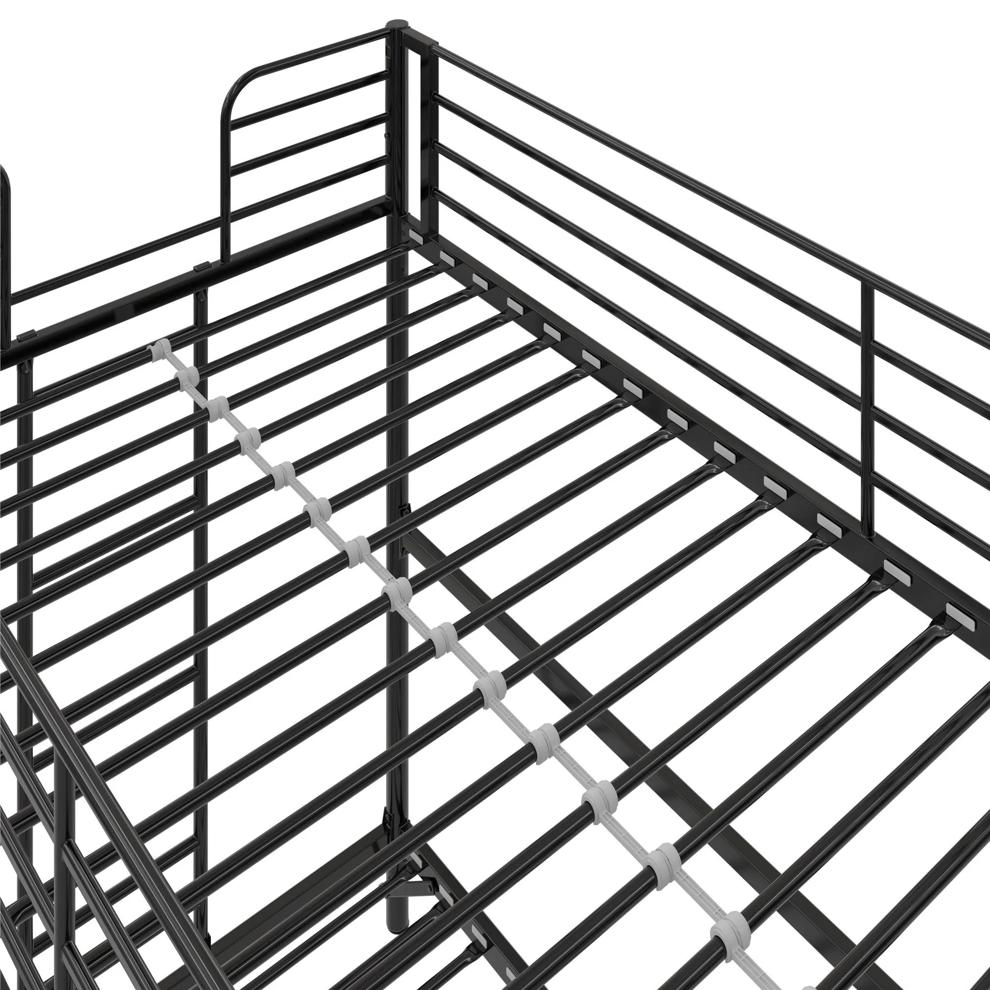 DHP Daven Easy Assembly Twin-over-Full Metal Bunk Bed, Black