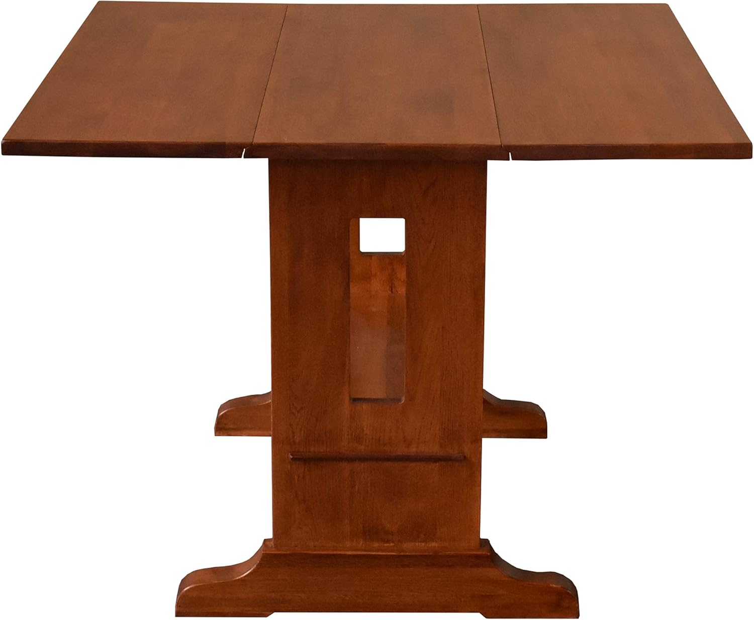 Crafters and Weavers Mission Solid Oak Drop Leaf Dining Table - Michael's Cherry (MC1)