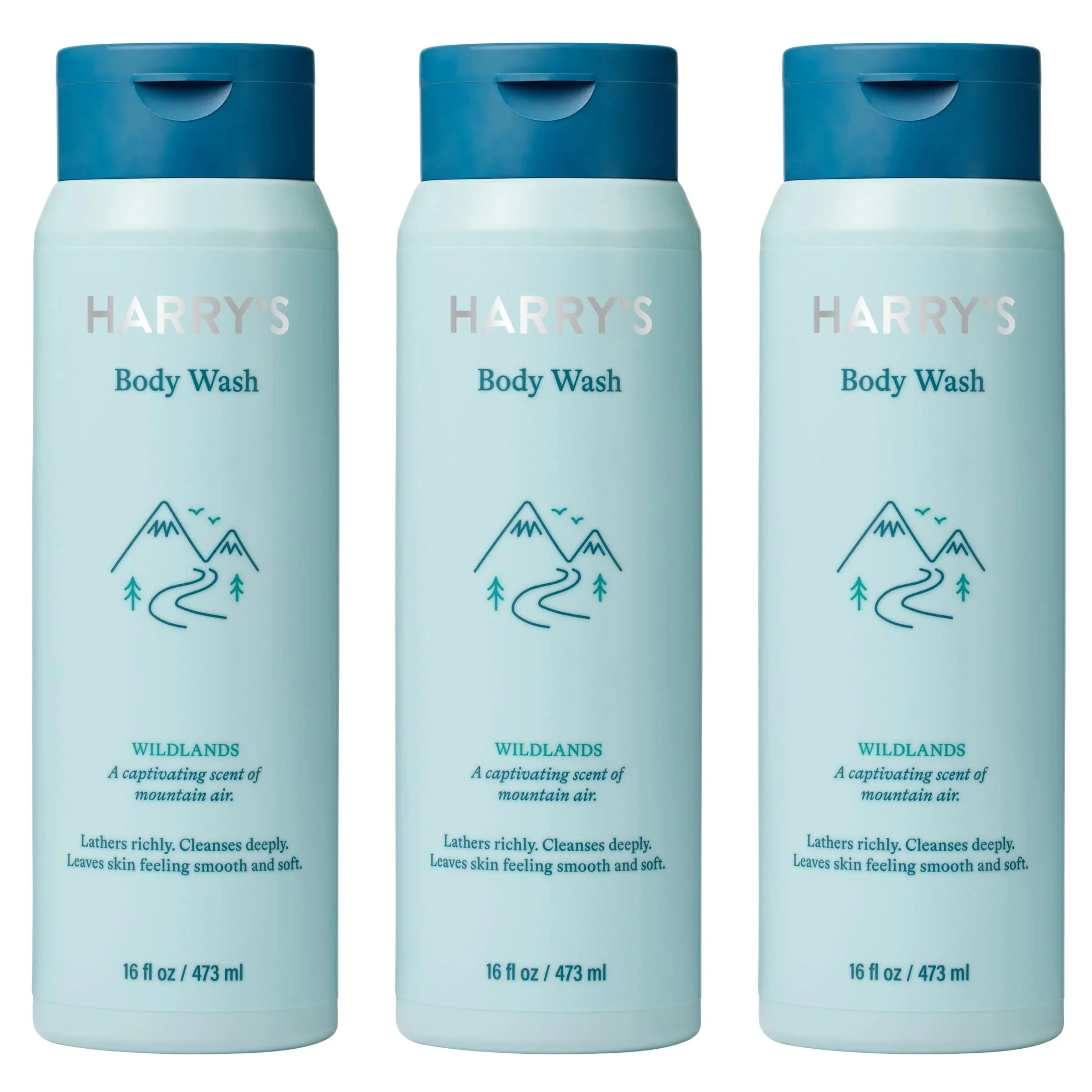 Harry's Men's Body Wash Shower Gel - Wildlands, 16 Fl Oz (Pack of 3)