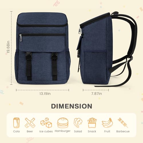Cooler Backpack Soft Insulated Leak Proof 30/40/50/54 Cans Insulated Backpack Cooler Portable Picnic Camping Beach Hiking BBQ Lunch Backpack for Men and Women
