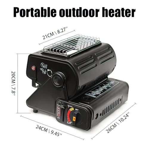 Portable Outdoor Propane Heater, Mini Camp Tent Stove, 3 Heat Settings (Red)