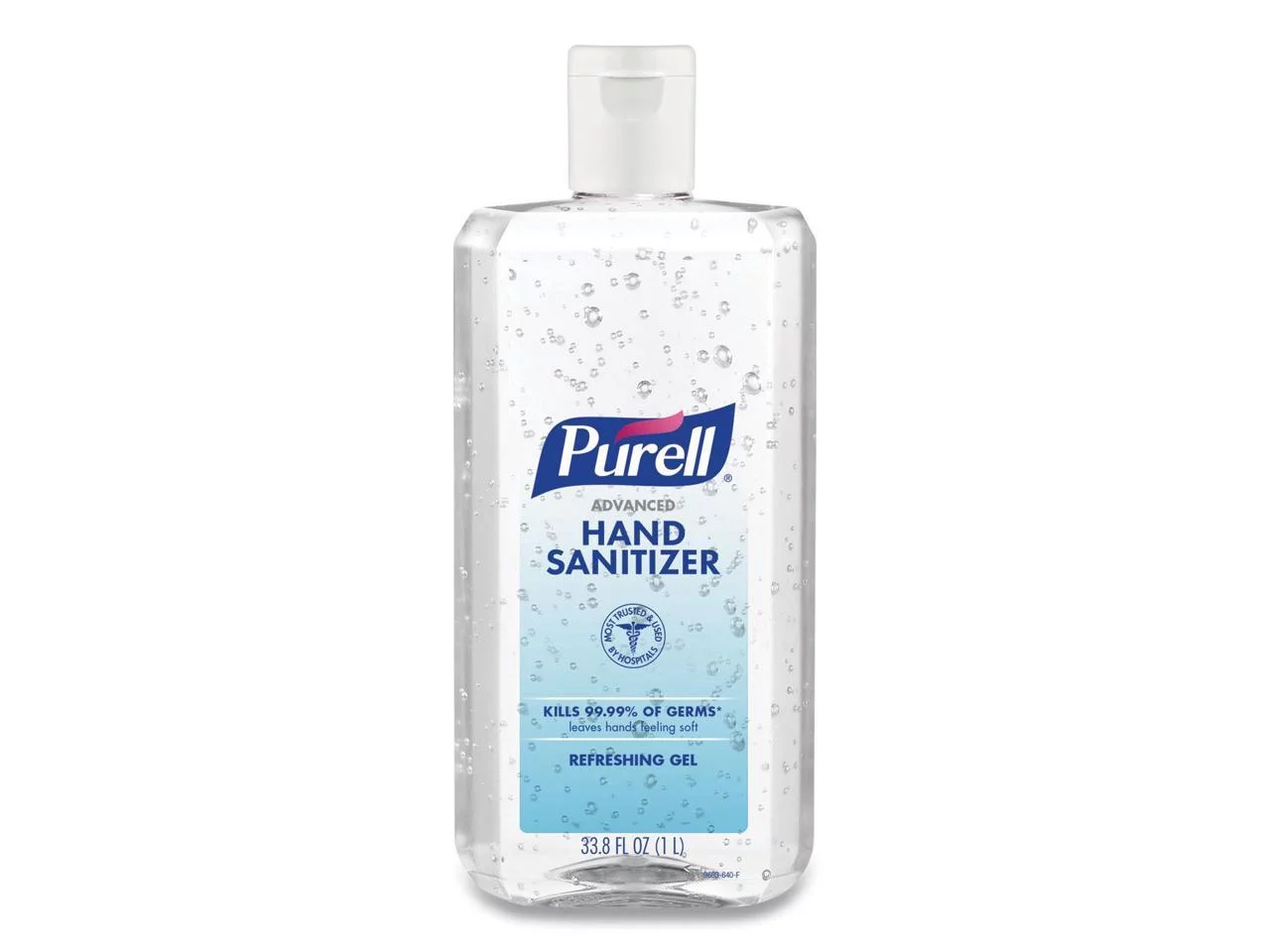 Purell Advanced Refreshing Gel Hand Sanitizer Clean Scent 1 L Flip Cap Bottle 4/Carton 968304