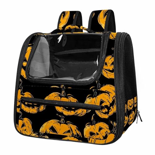 Halloween Pumpkin Pet Carrier Soft Sided Carrier for Small Medium Cats Dogs