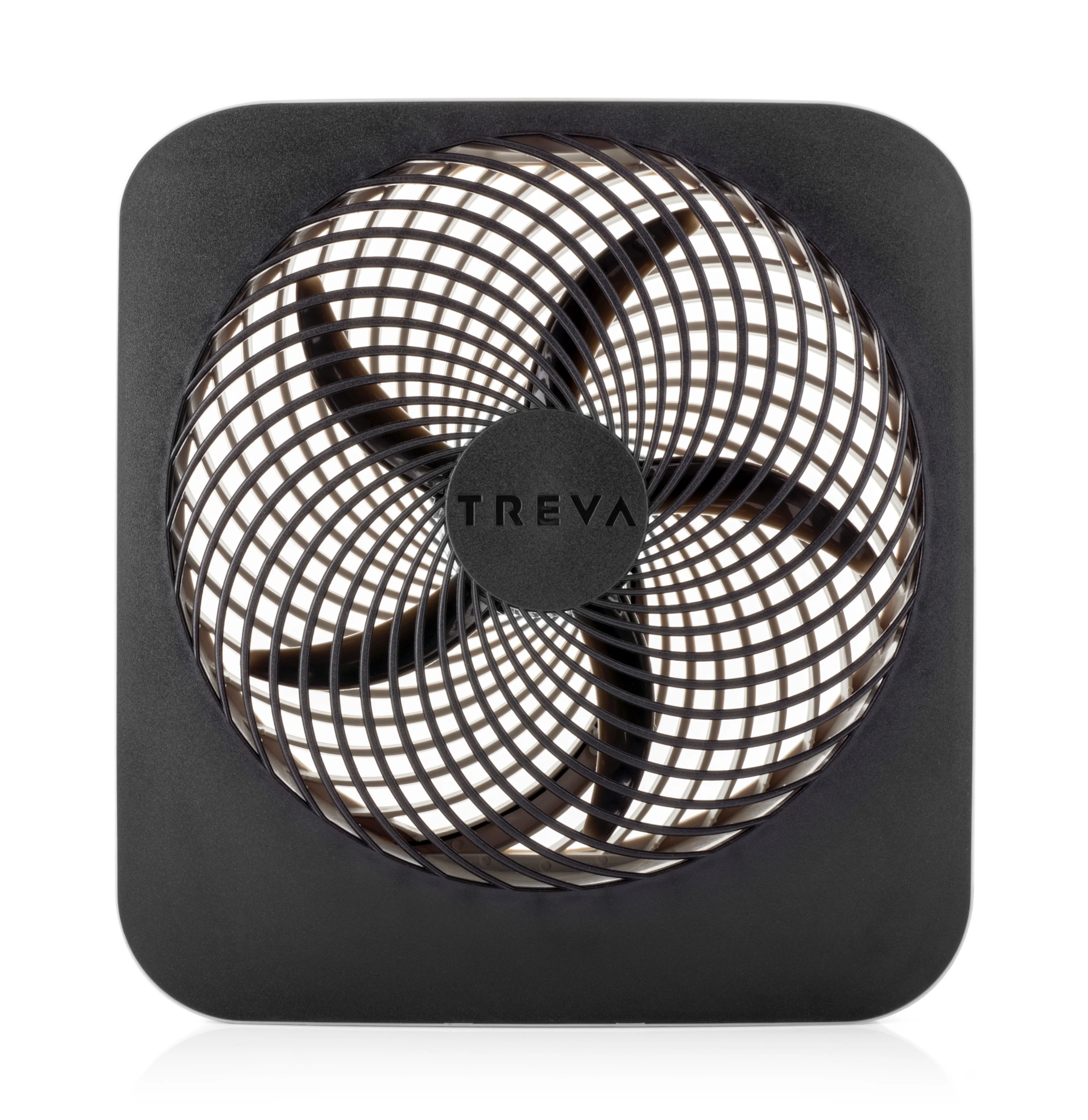 Treva 10 inch Battery Powered Portable 2 Speed Table Fan with Adapter, Black