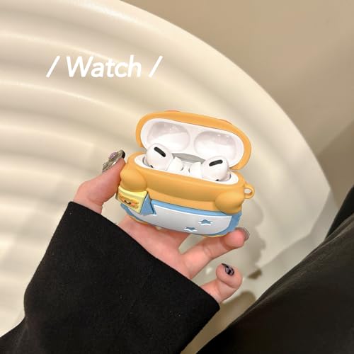 for AirPods 1/2 Case,Cute 3D Cartoon Ugly Girl Sausage Mouth AirPods 1st 2nd Generation Cover Kawaii Soft Silicone Protective Cover with Keychain Shockproof Charging Case Girls Women