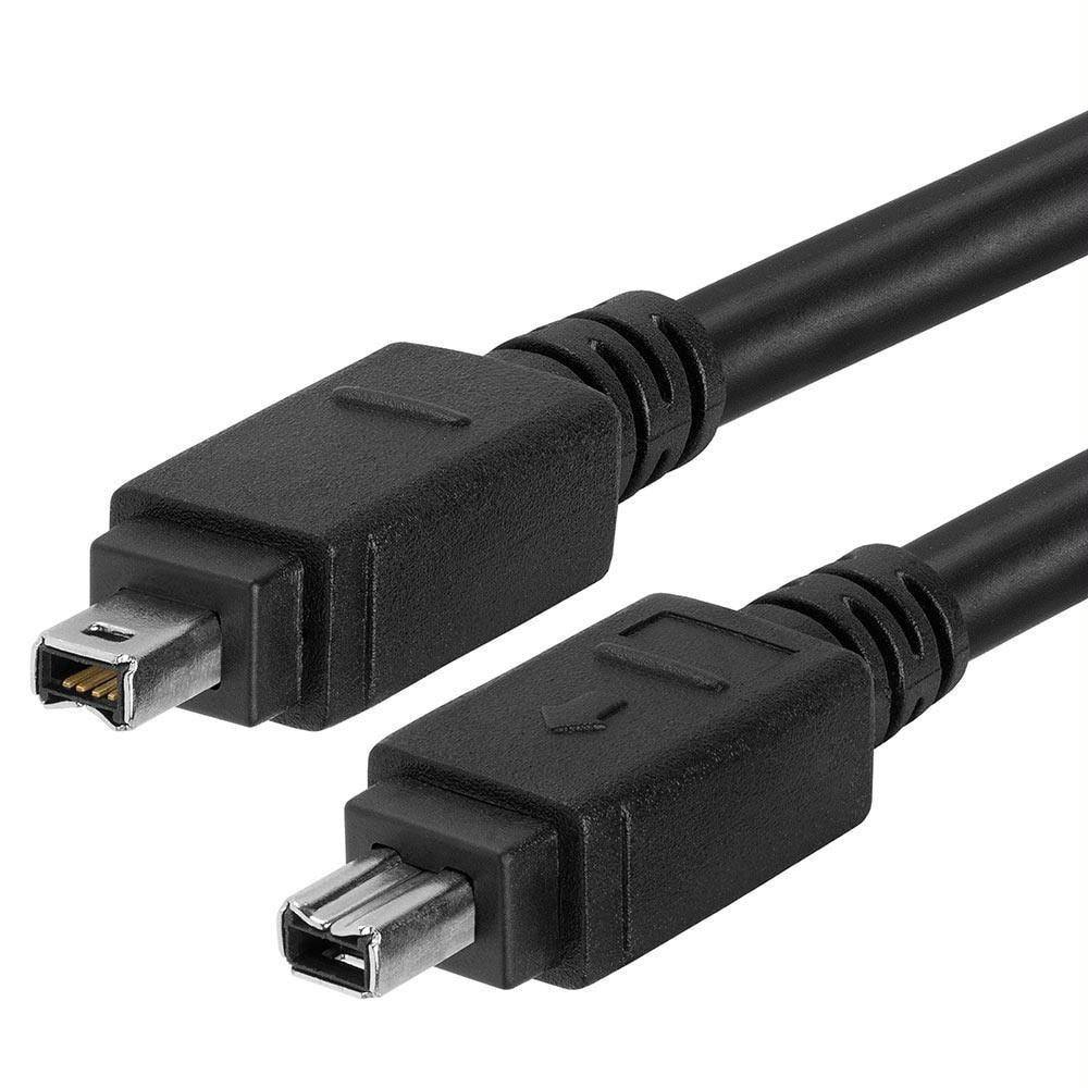 Cmple Ieee-1394 Firewire iLink DV Cable 4p-4p M M -10ft Black