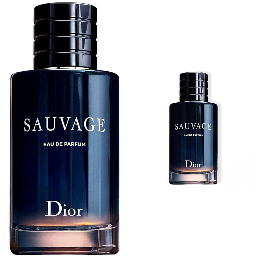 Dior Sauvage for Men, Eau de Parfum Spray, 6.80 Fl Oz (Pack of 1) & Sauvage Eau De Parfum Spray For Men, 3.4 Ounce