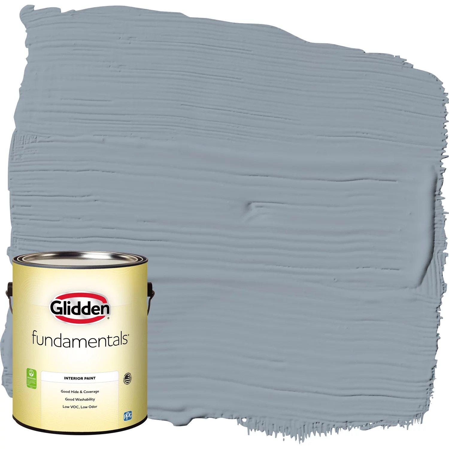 Glidden Fundamentals Interior Paint Quicksilver / Gray, Semi-Gloss, 1 Gallon
