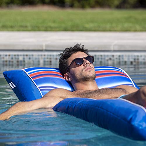 Big Joe Kona Hammock No Inflation Needed Pool Lounger with Headrest, Quick Draining Fabric, 4 feet Big