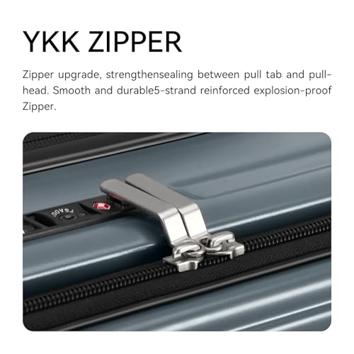 ROAMING Grace Expandable Carry On Luggage Airline Approved, 20 Inch Hardside Carry On Suitcase with Wheels, Travel Harshell Spinner Small Luggage with Tsa Lock, Jade cyan, 20-Inch Carry-On