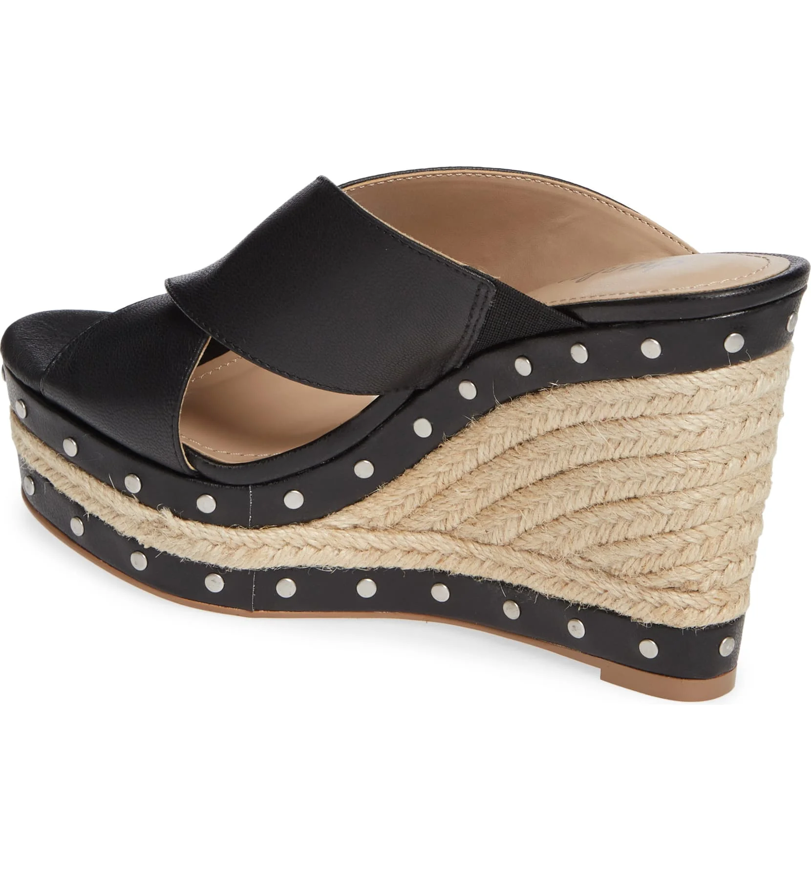 Charles by Charles David Leilani Black Espadrille Platform Wedge Heel Sandals