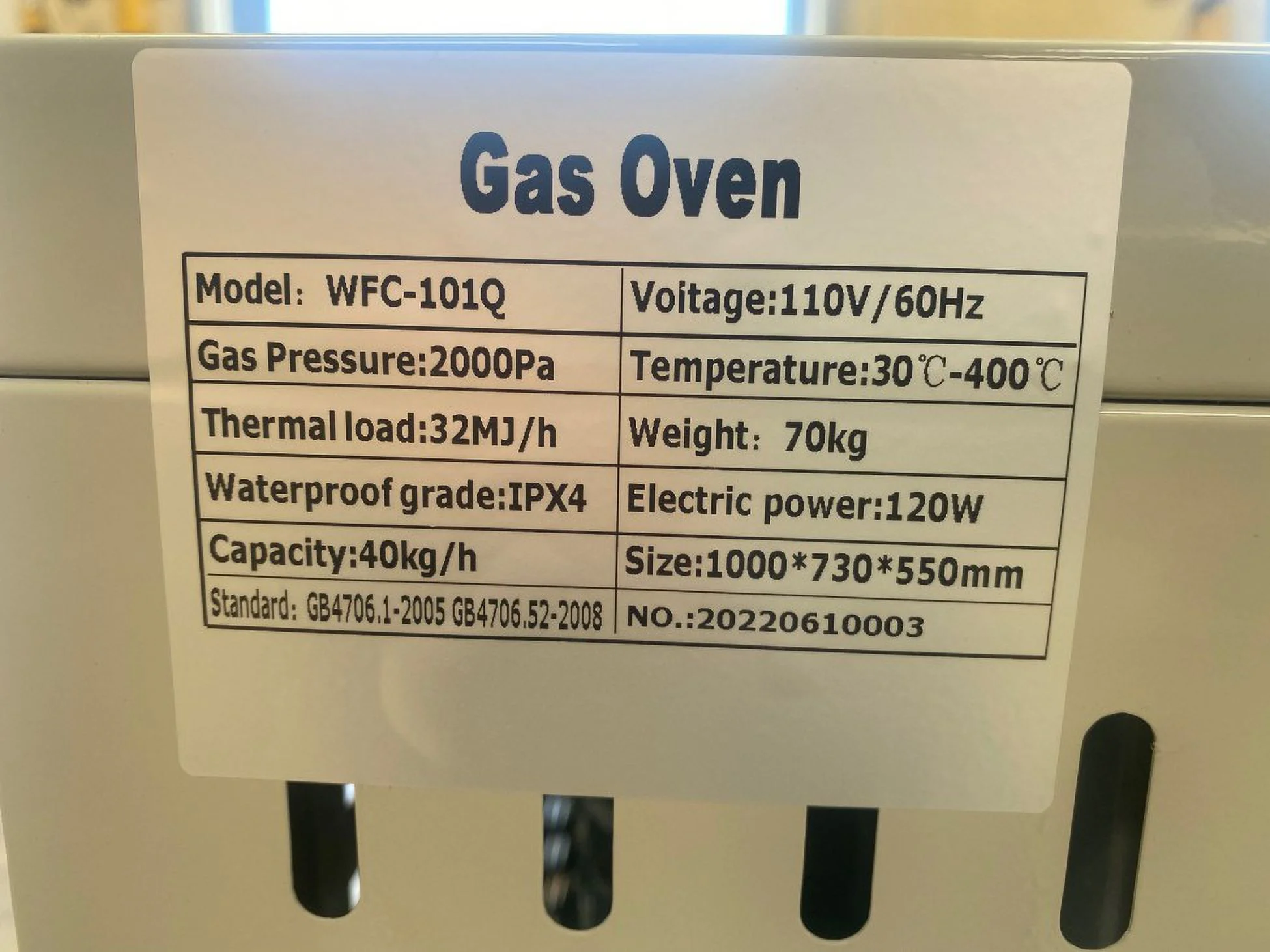 Gas propane lp Single Deck Pizza Bakery Oven WFC-101Q