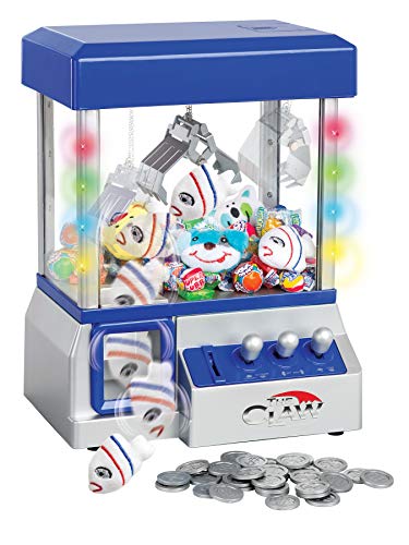 The Claw Toy Grabber Machine with Flashing lights & Sounds and Animal Plush - Features Electronic Claw Toy Grabber Machine, Animation, 4 Animal Plush & Authentic Arcade Sounds Exciting Play (Blue)
