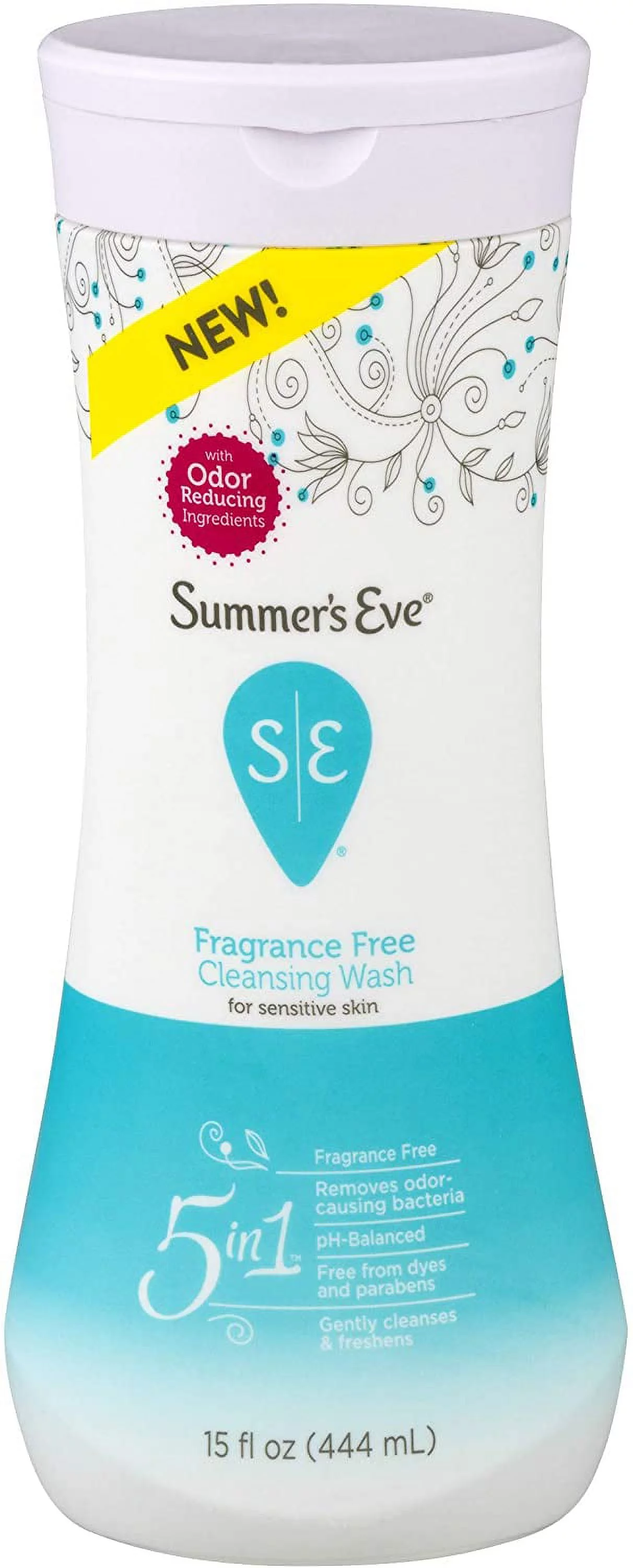 Summer's Eve Cleansing Wash, Fragrance Free, Gynecologist Tested, 15 Fl Oz, Pack of 3