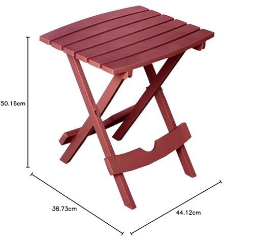 Adams Manufacturing 8500-26-3700 Plastic Quik-Fold® Side Table, Cherry Red