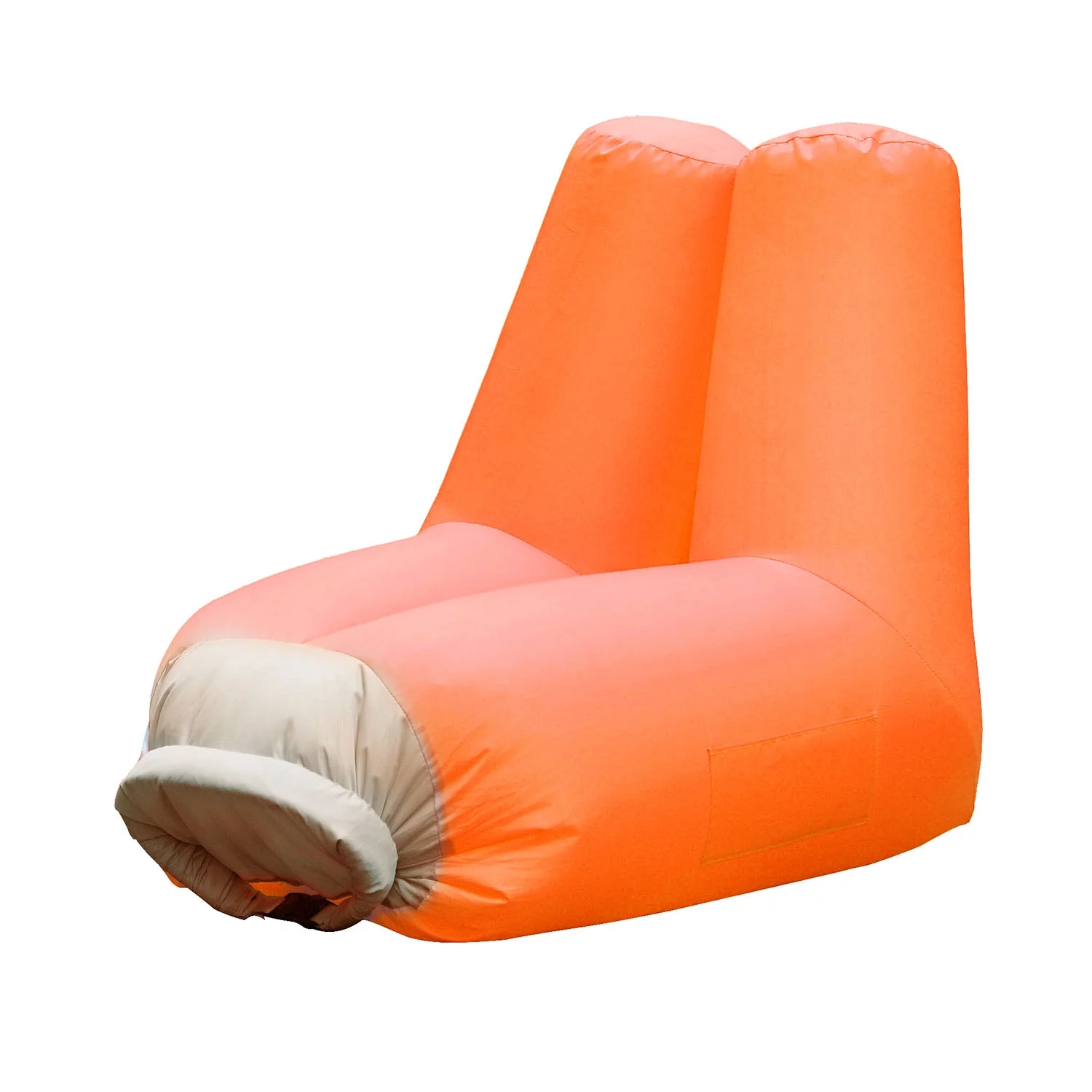 iMounTEK Inflatable Lounger Air Sofa Chair Couch with Portable Organizing Bag Waterproof Anti-Leaking for Backyard Lakeside Beach Traveling Camping Picnics, Orange