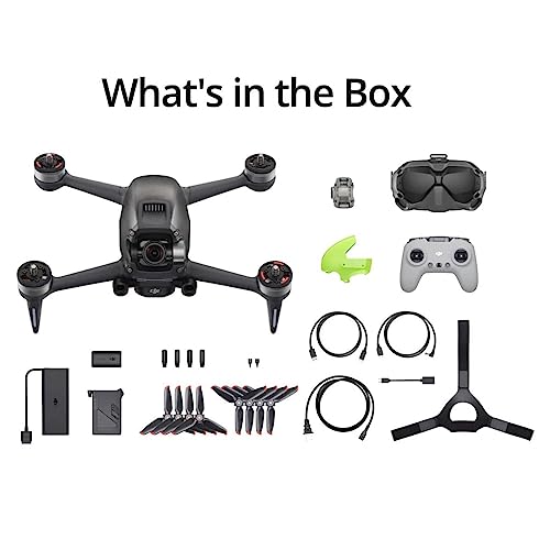 DJI FPV Combo (Goggles V2), First-Person View Drone with 4K Camera, S Flight Mode, Super-Wide 150° FOV, HD Low-Latency Transmission, FAA Remote ID Compliant