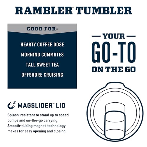 YETI Rambler 30 oz Stainless Steel Vacuum Insulated Tumbler w/MagSlider Lid, Black