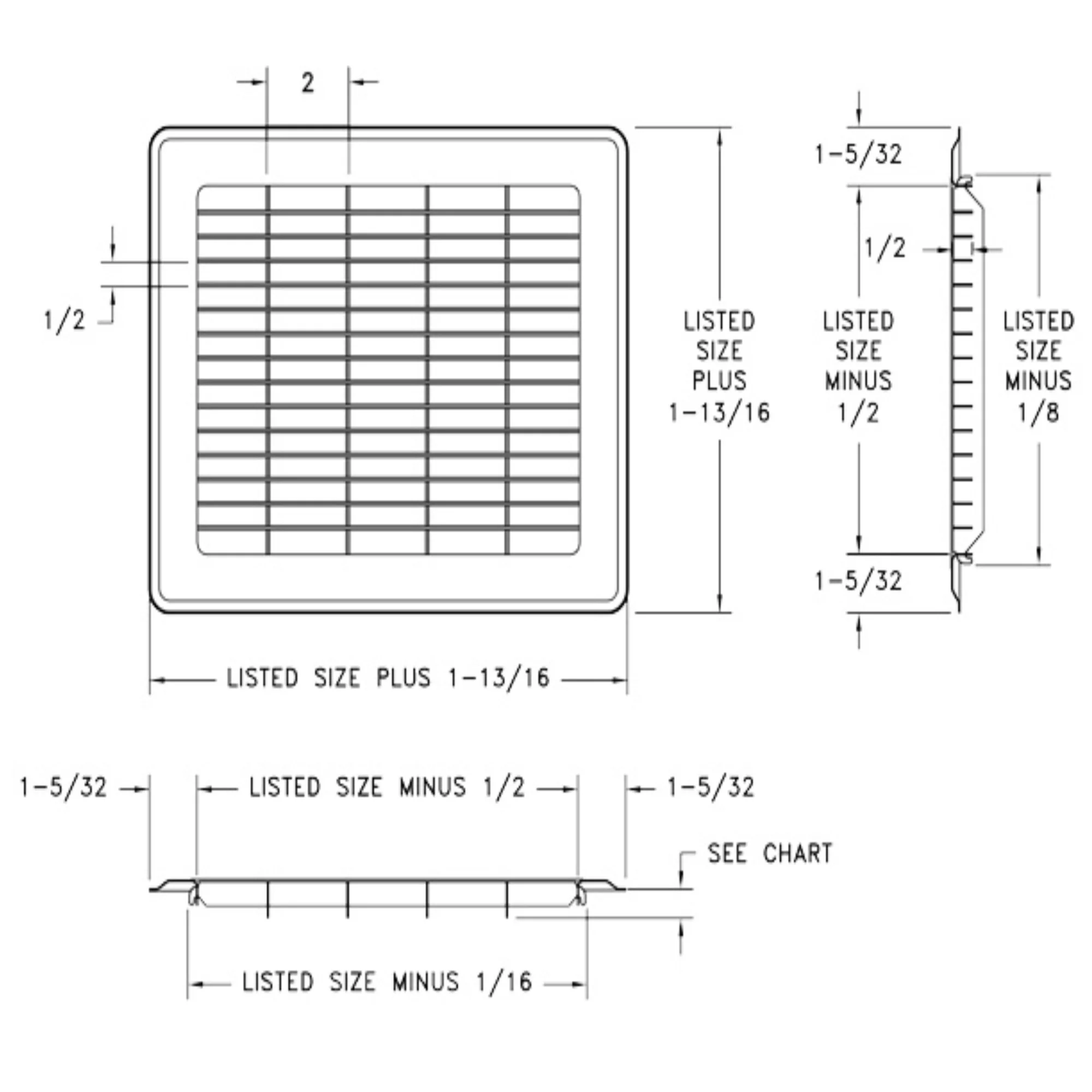 8in x 24in Imperial Brown Heavy Gauge Steel Floor Grille - Heating and Cooling Air Vent
