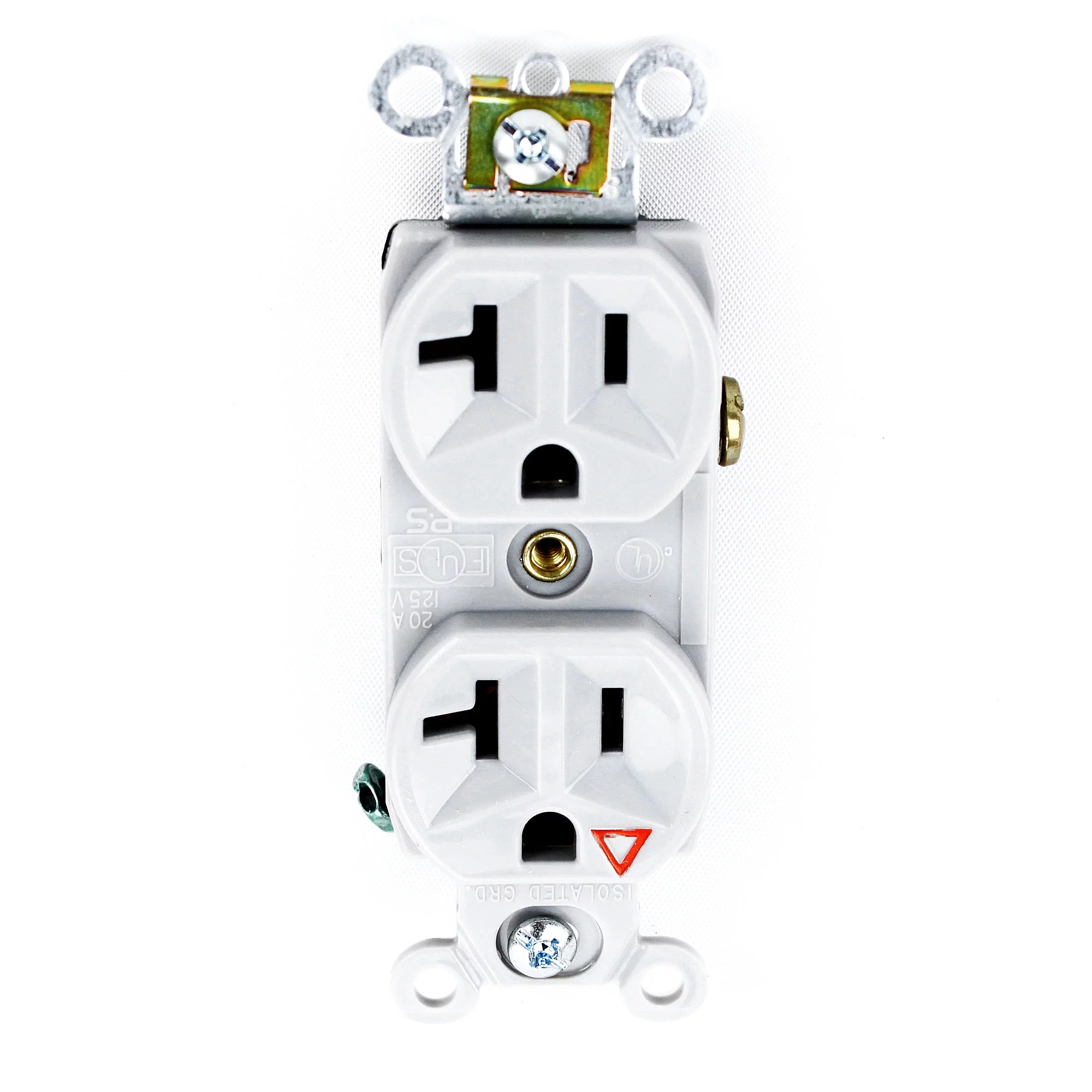 Pass & Seymour Legrand IG6300-GRY Duplex Receptacle 20A 125V Isolate Ground, Gray (10 Pack)