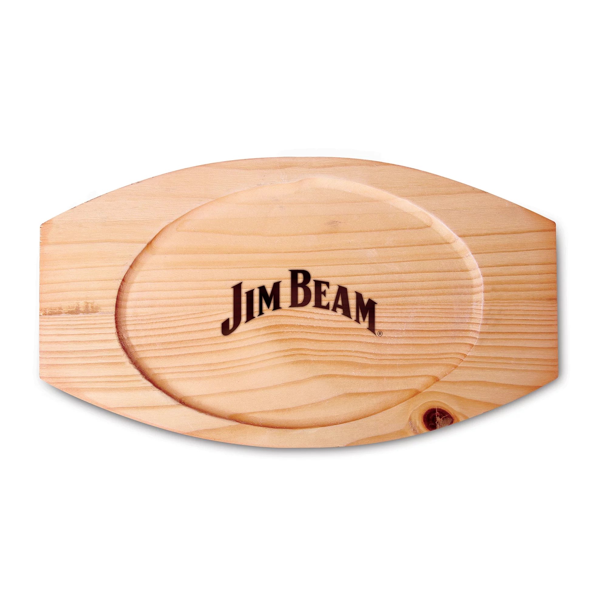 Jim Beam Cast Iron Skillet with Wooden Plate and Handle Cover, Jb0159
