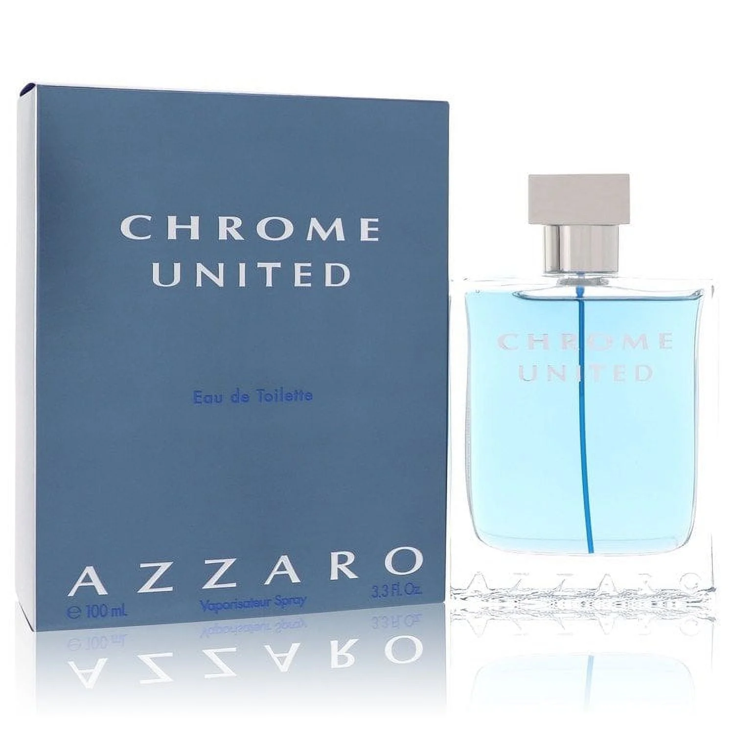 Chrome United by Azzaro Eau De Toilette Spray 3.4 oz for Men Pack of 3