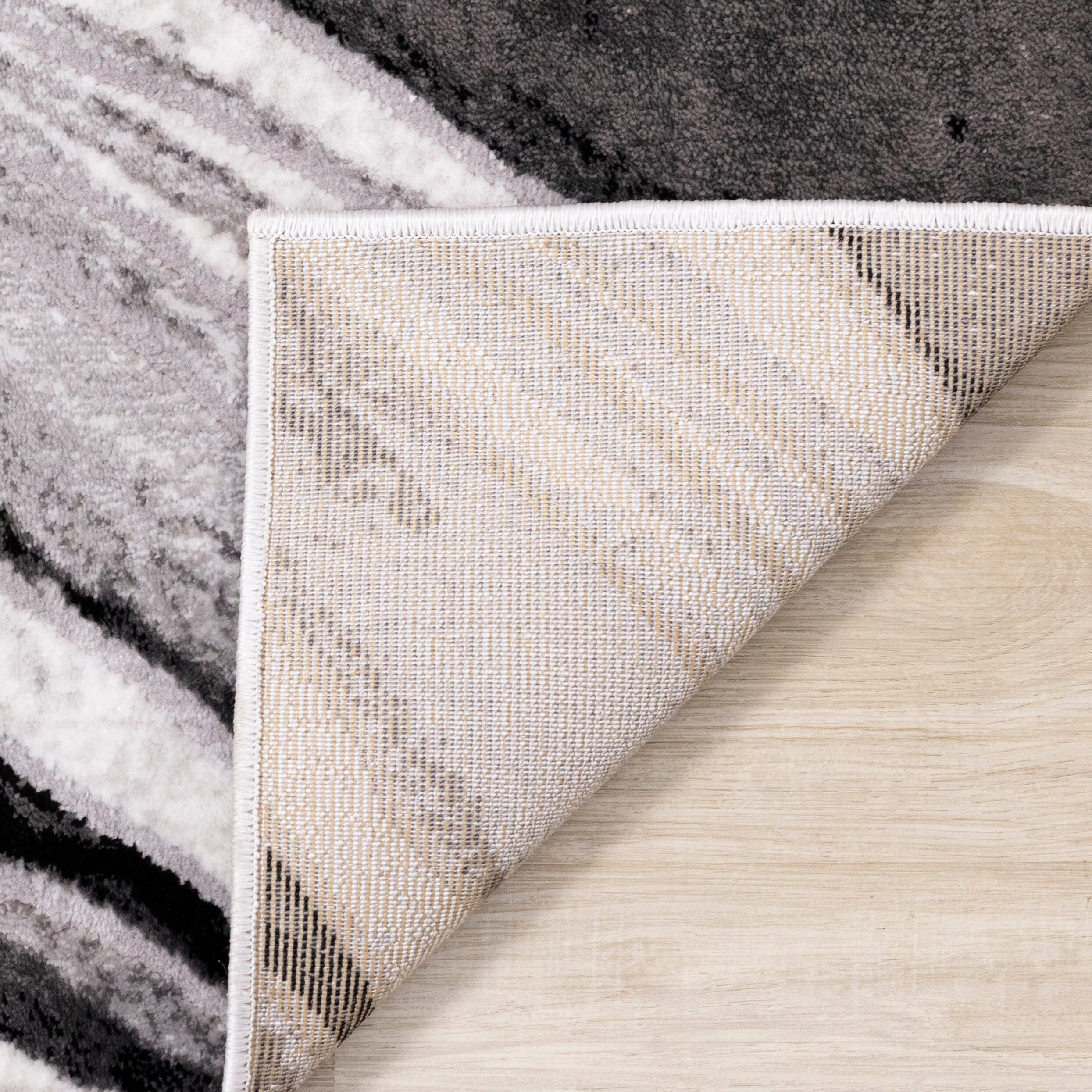 Chase Collection - Grey/White Black Rock Profile Rug 8' x 10'/Surplus 8' x 10'