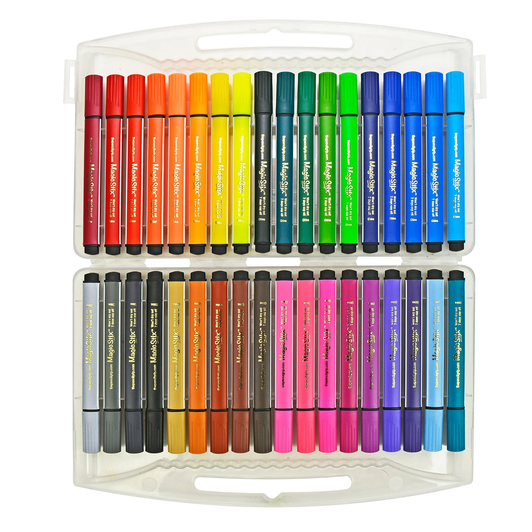 The Pencil Grip TPG399-2 Magic Stix Tri Markers 36 Colors, Assorted Color - Pack of 2