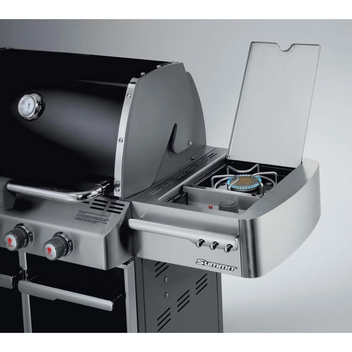Weber Summit E-470 Natural Gas Grill With Rotisserie, Sear Burner & Side Burner - Black - 7271001