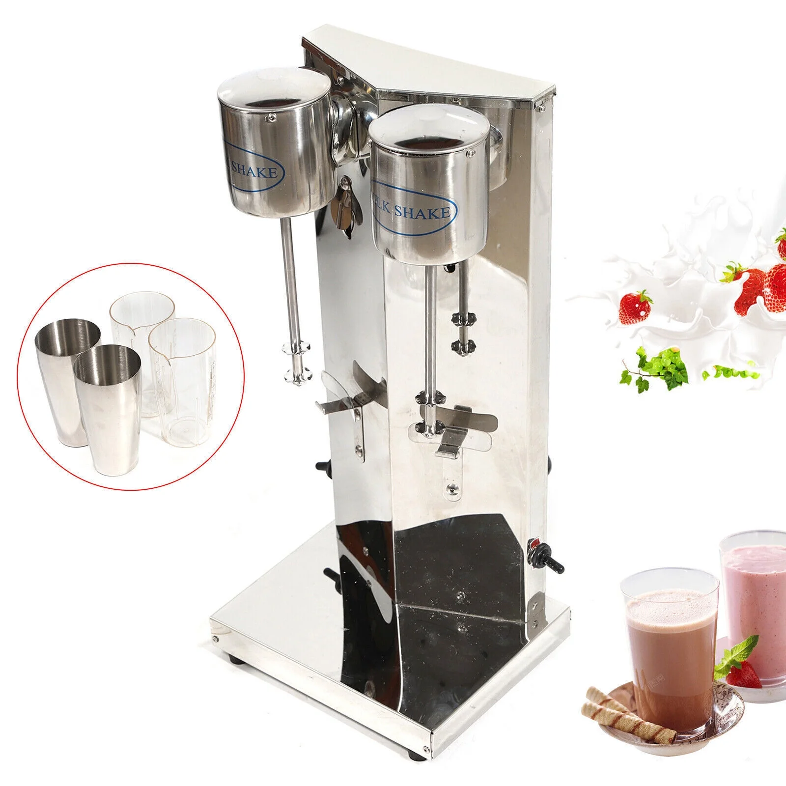 Electric Milkshake Mixer Restaurant Bar Drink Milk Tea Shake Maker Stainless