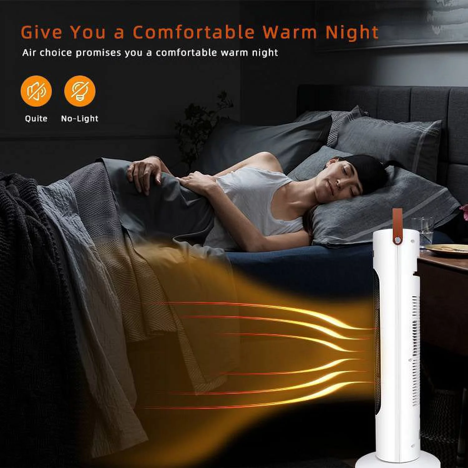 1500W Whole Room Tower Electric Space Heater w/ Remote 4 Heat Modes Setting