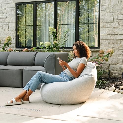 Big Joe Tuffet Weatherproof Bean Bag Chair, Paprika Bella Sunmax, Durable Weather Resistant Fabric, 2.5 feet Teardrop