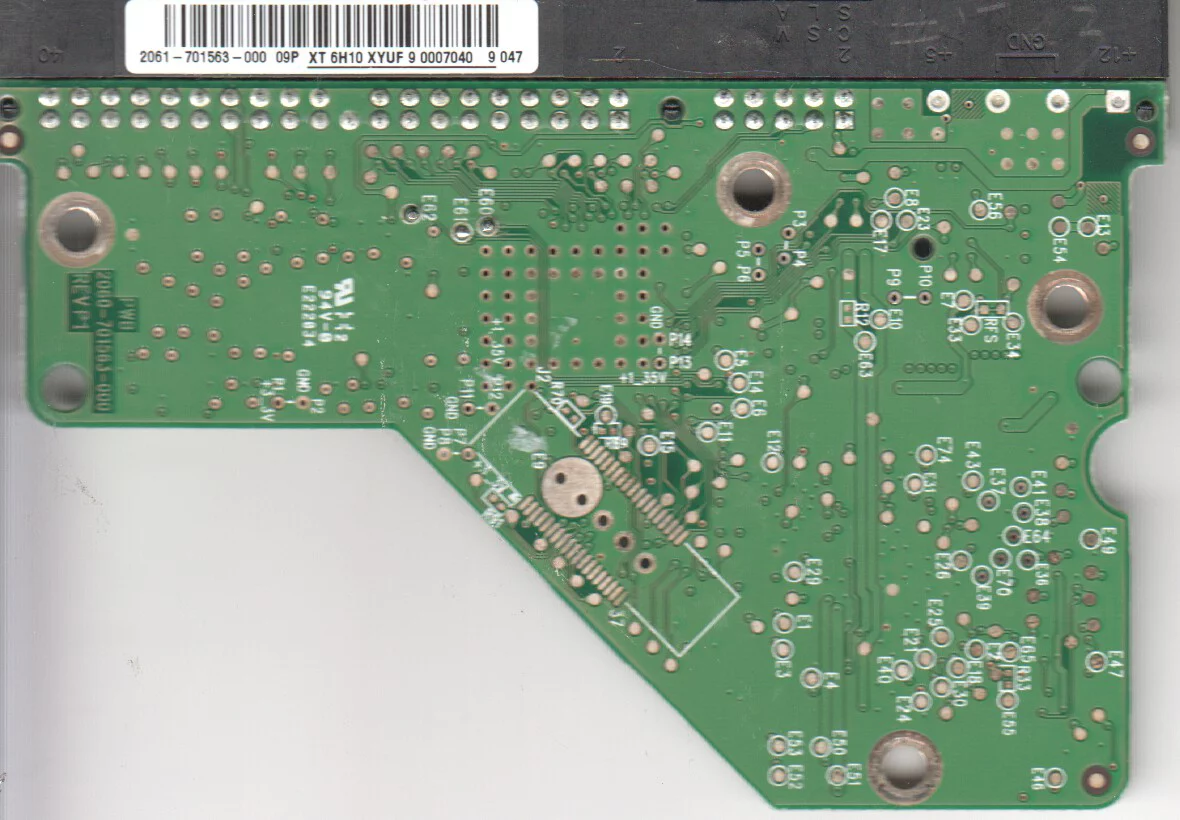 WD1600AAJB-56WRA0, 2061-701563-000 09P, REV P1, WD IDE 3.5 PCB