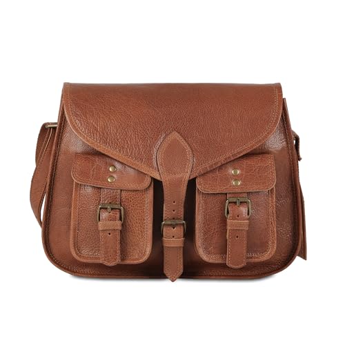14 Inch Leather Purse Women Shoulder Bag Crossbody Satchel Ladies Tote Travel Purse Genuine Leather