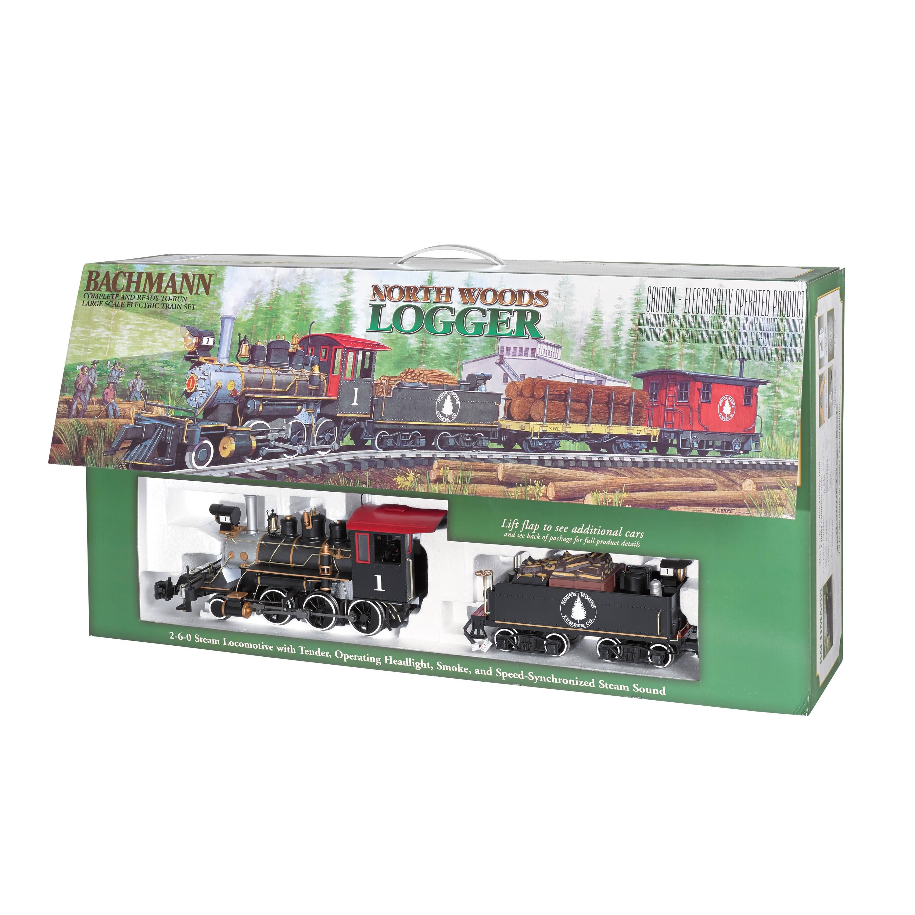 Bachmann Trains - North Woods Logger Ready to Run Electric Train Set - Large G Scale