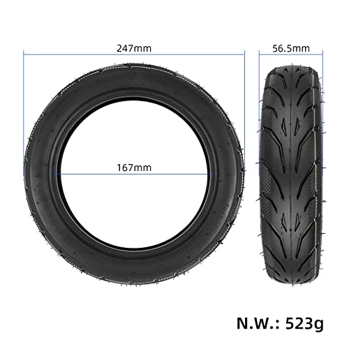 MIMIRACLE 10 x 2.125 Rubber Pneumatic Tire & Inner Tube Set Compatible with Segway Ninebot F Series Electric Scooters - Fits F20, F25, F30, F40