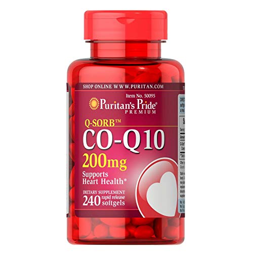 Puritan's Pride CoQ10 200mg, Supports Heart Health, 240 Rapid Release Softgels
