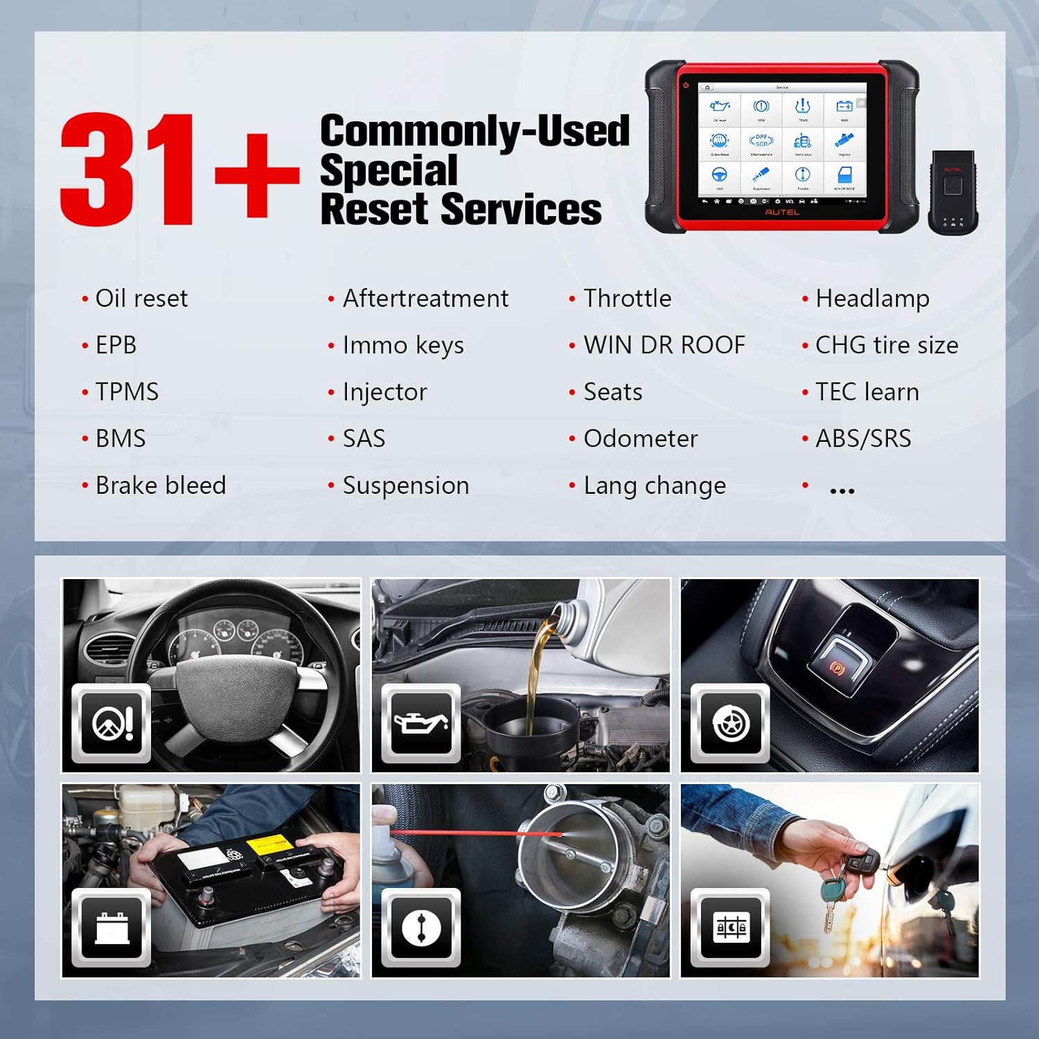 Autel Scanner MK906BT Automotive Scan Tool - 2022 Newest Scanner Same as MaxiSys MS906BT/MS908/MK908, All System Diagnostic, ECU Coding, Bi-Directional Control, 31 Special Services, Active Test