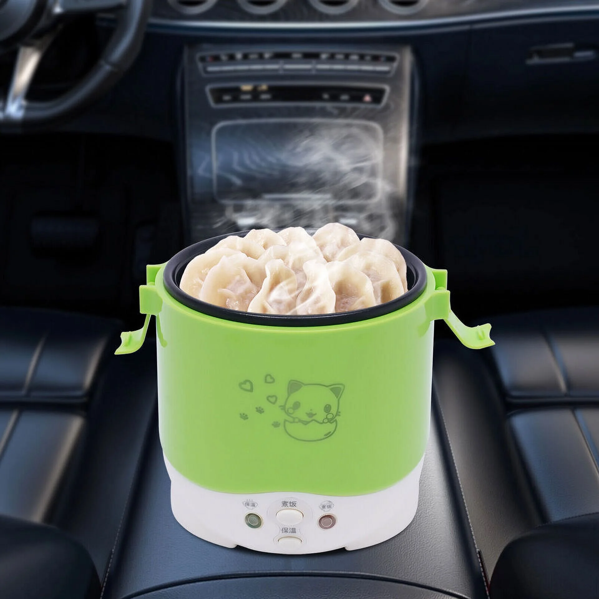 Car Travel Rice Cooker 1L Electric Lunch Box 12V Mini Rice Cooker Steamer