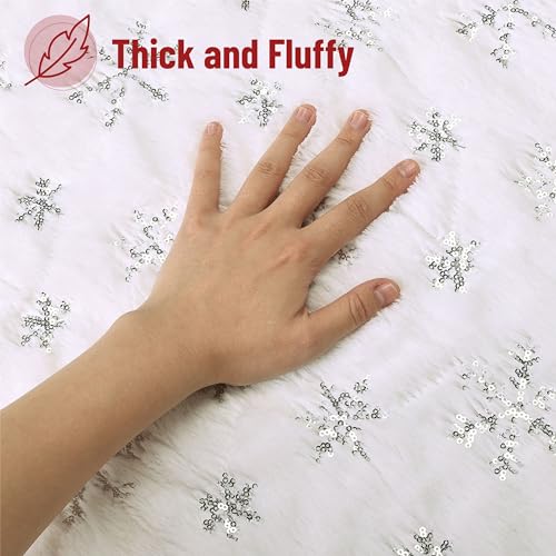 Mr. Pen- Christmas Tree Skirt 48 inches, Knitted Christmas Skirt Tree, Xmas Tree Skirt