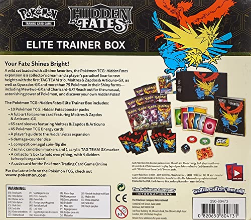 Pokemon TCG: Hidden Fates Elite Trainer Box, Multi