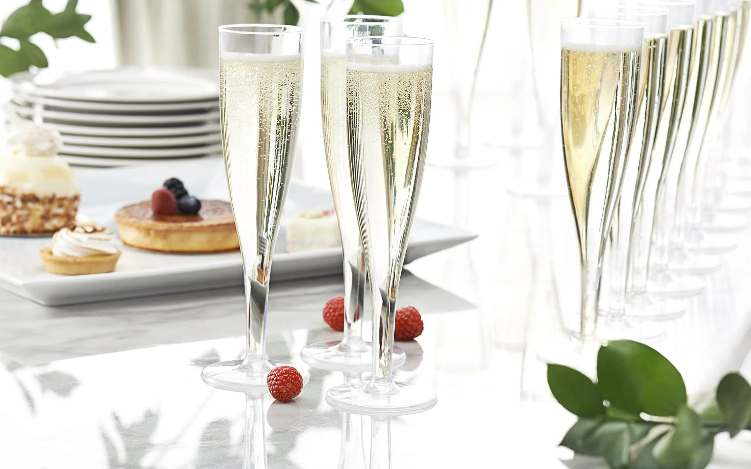 1 Piece Hard Plastic Champagne Flutes (Box Of 4), 5 Oz, Clear,N5124