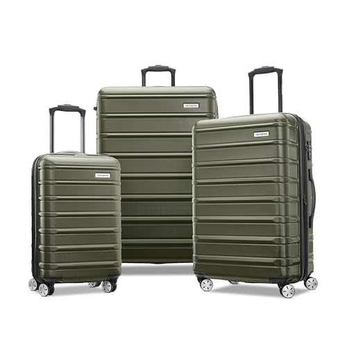 Samsonite Omni 2 Carry-On Hardside Luggage with 360° Spinner Wheels - Scratch Resistant Hardshell - TSA, Airline-Approved - Expandable Polycarbonate Shell for Lightweight Travel - Midnight Black