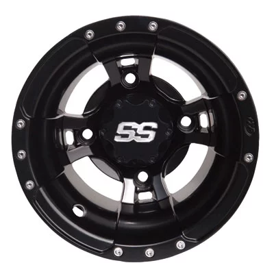 4/110 ITP SS112 Alloy Sport Wheels 10X8 3.0 + 5.0 Black for Cannondale FX440 Speed 2002-2003
