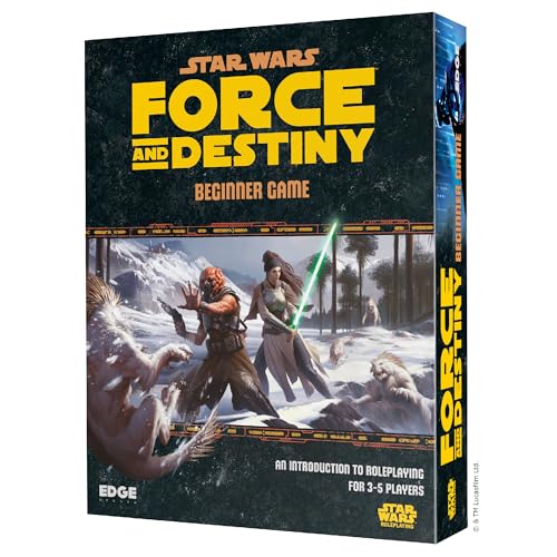 EDGE Studio Star Wars - Force and Destiny: Beginner Game Ignite Your Lightsabers and Discover Your Force Destiny! Sci-Fi Roleplaying Game, Ages 10+, 3-5 Players, 1 Hour Playtime, Made