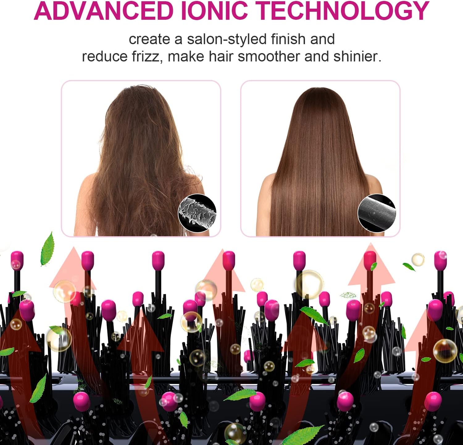 Blow Dryer Brush in One and Styler Volumizer Professional 4 in 1 Hot Negative Ion Anti-Frizz Blowout Hair Dryer Brush for Mothers Day Gifts for Mom